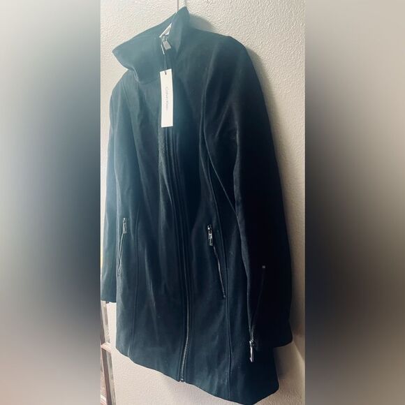 Calvin Klein Asymmetrical Wool Jacket Womens XS~NWT - Picture 5 of 8